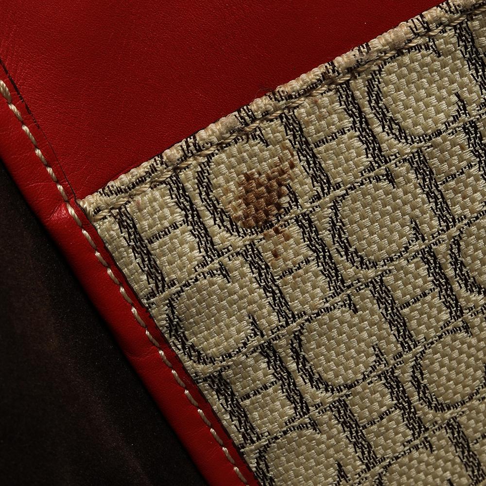 Carolina Herrera Mehrfarbige Shopper-Tasche aus Canvas und Leder mit Monogramm 1