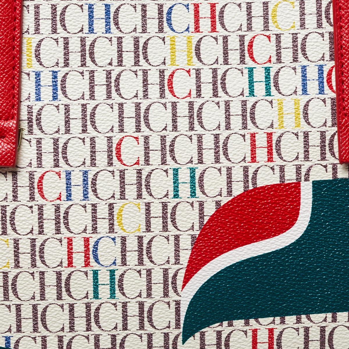 Carolina Herrera - Tote in tela Monogram multicolore con tucano 5