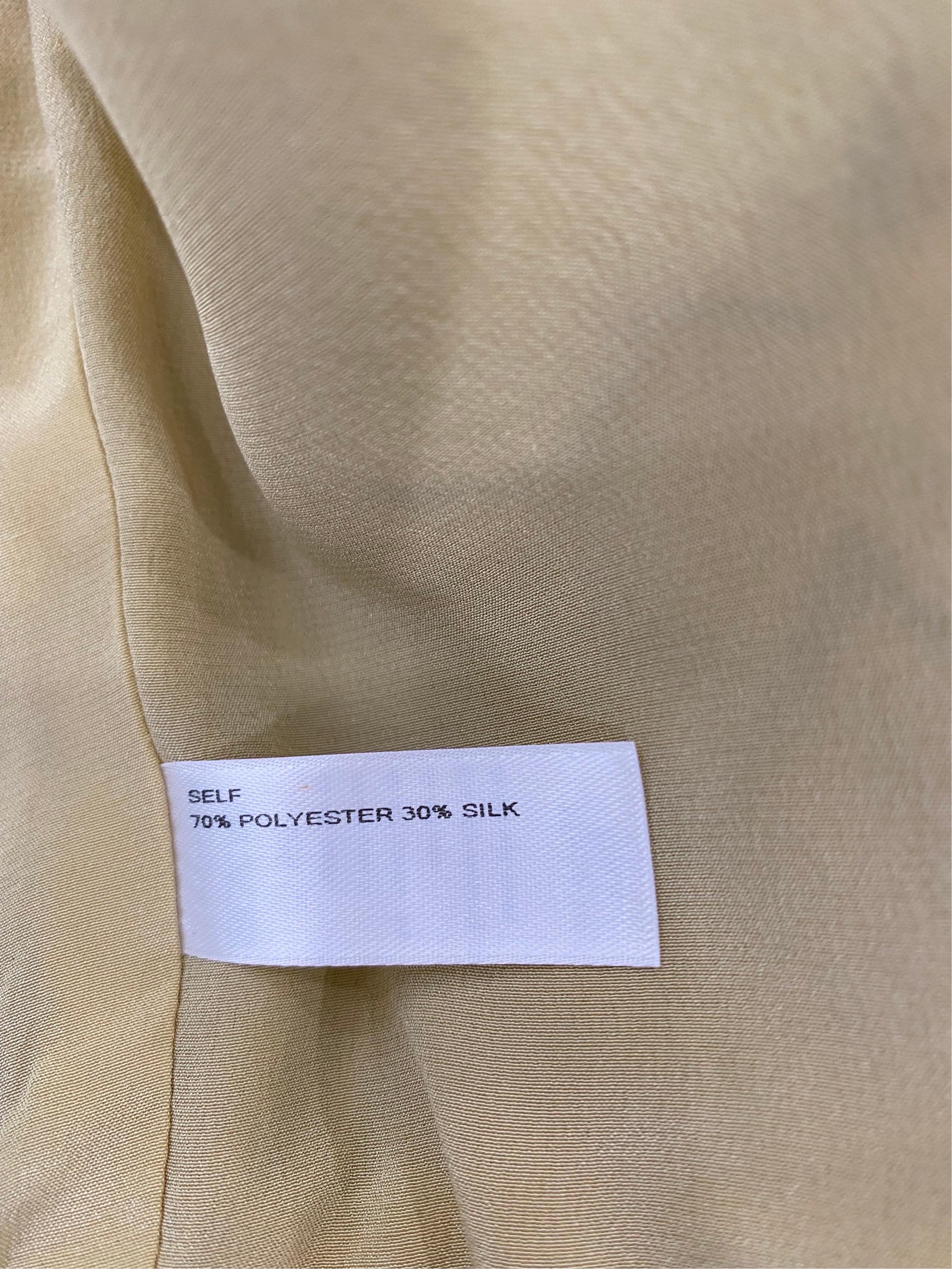 Carolina Herrera Mustard Beaded Silk Sleeveless Dress with Jacket- Sz 10 9