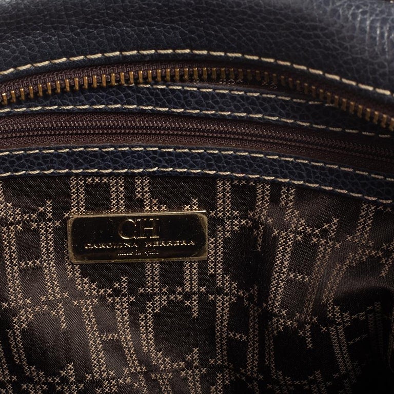 Carolina Herrera Light Blue Monogram Leather Andy Boston Bag Carolina  Herrera | The Luxury Closet
