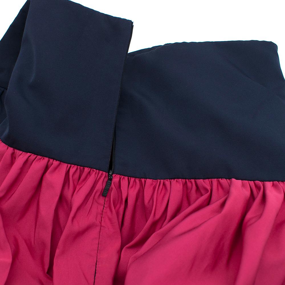 Carolina Herrera Navy & Pink Strapless Bow Tie Gown SIZE S 2