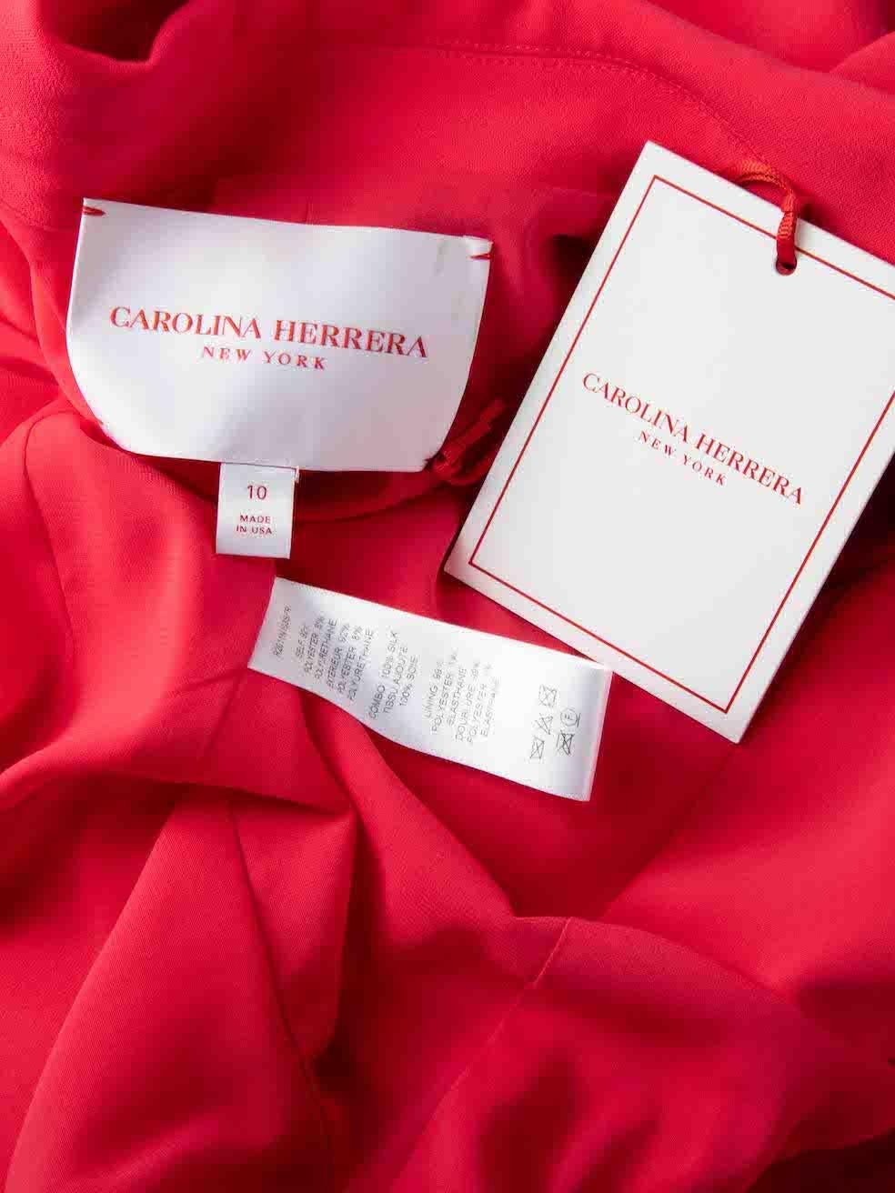 Women's Carolina Herrera Neon Pink Single Breasted Blazer Size XL For Sale