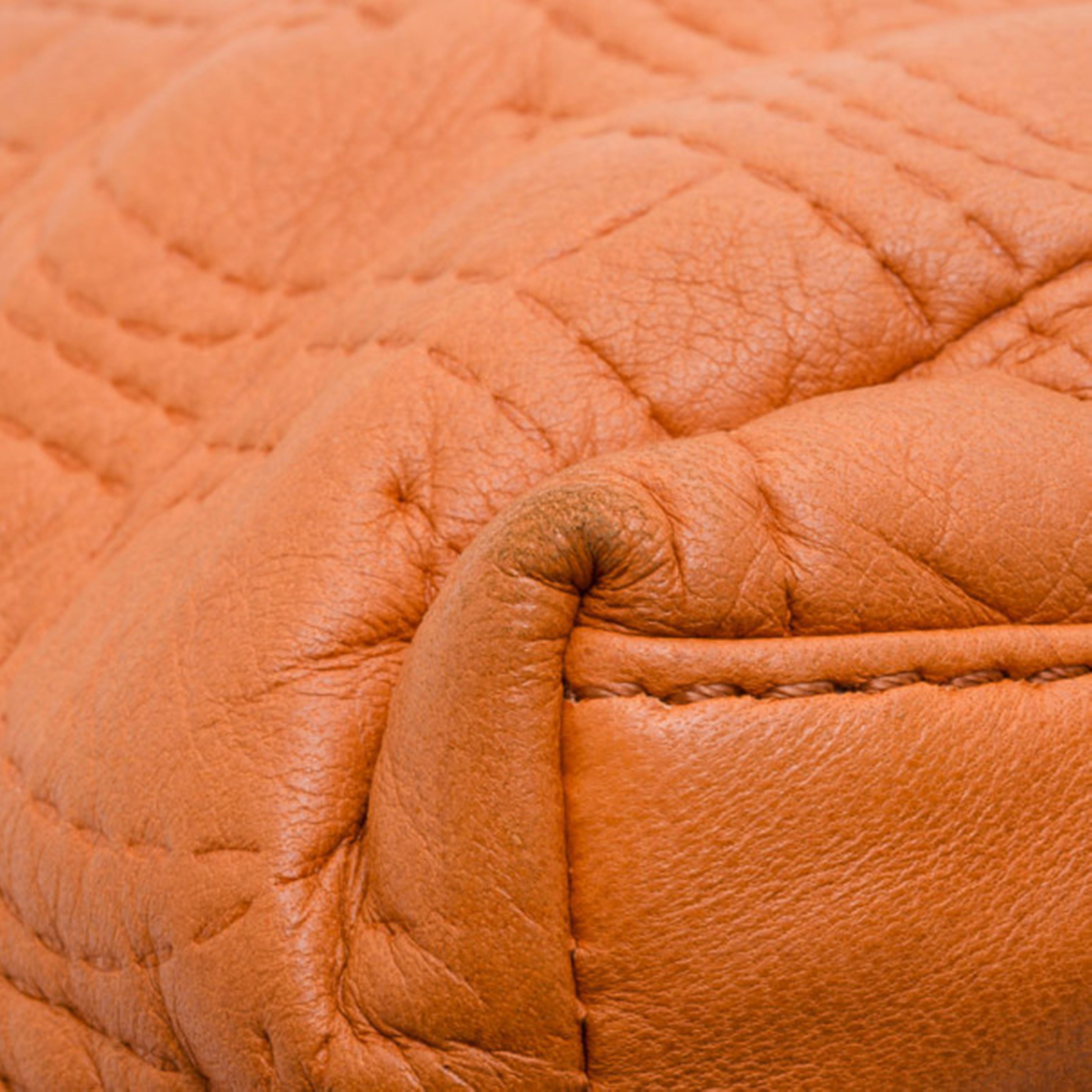 Carolina Herrera Orange Pleated Bag 5