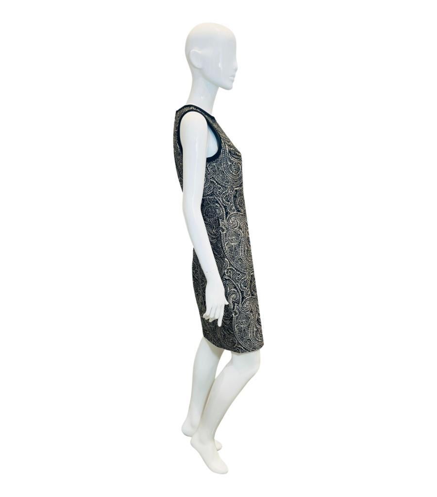 Carolina Herrera Paisley Jacquard Silk & Cotton Dress In Excellent Condition For Sale In London, GB