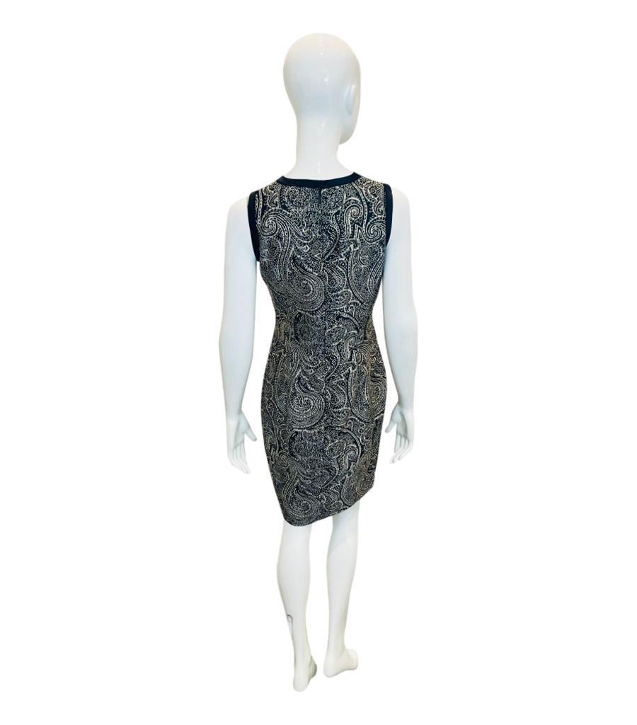 Women's Carolina Herrera Paisley Jacquard Silk & Cotton Dress For Sale