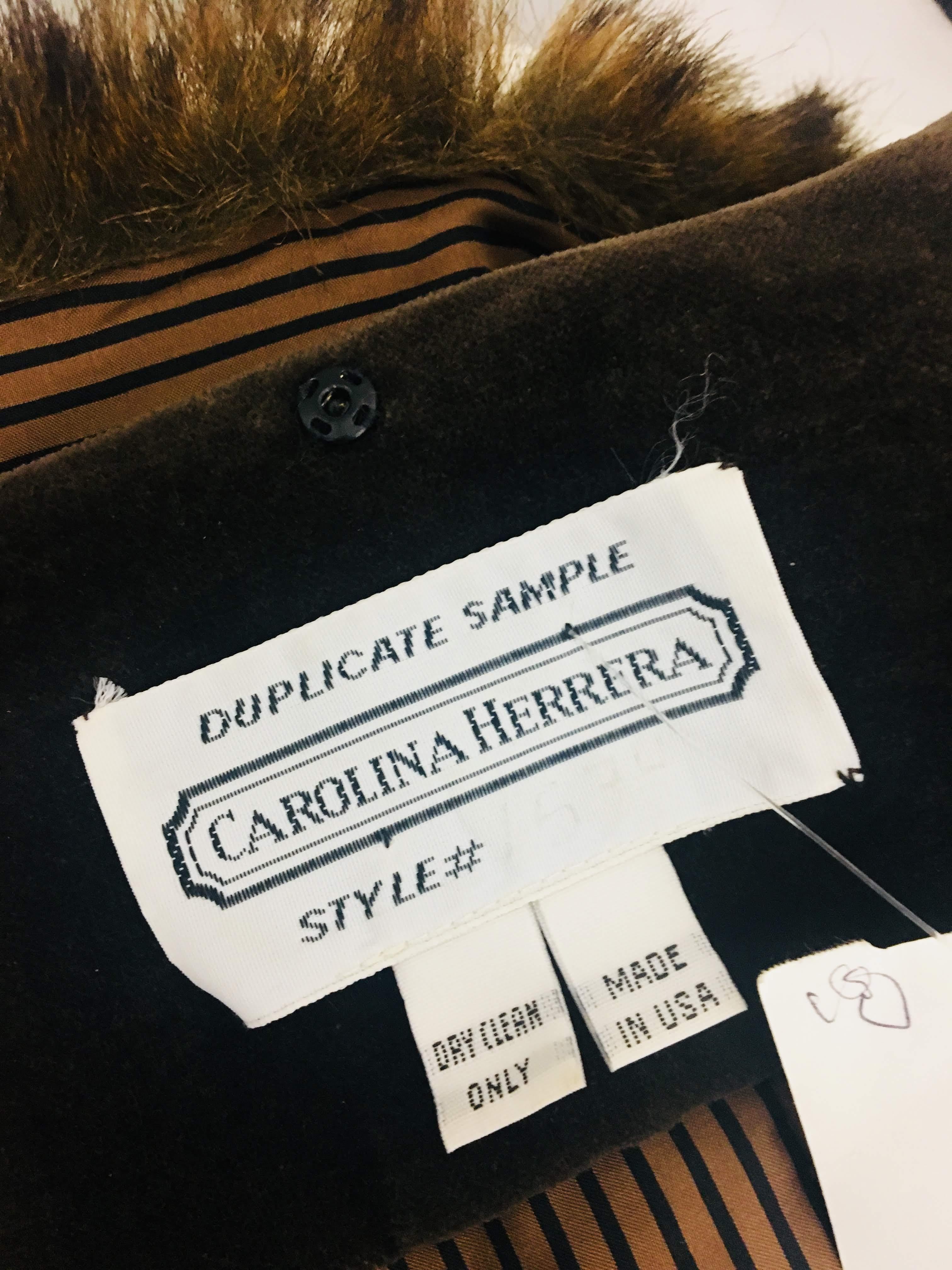 Carolina Herrera Pant Suit with Fur Trim 8