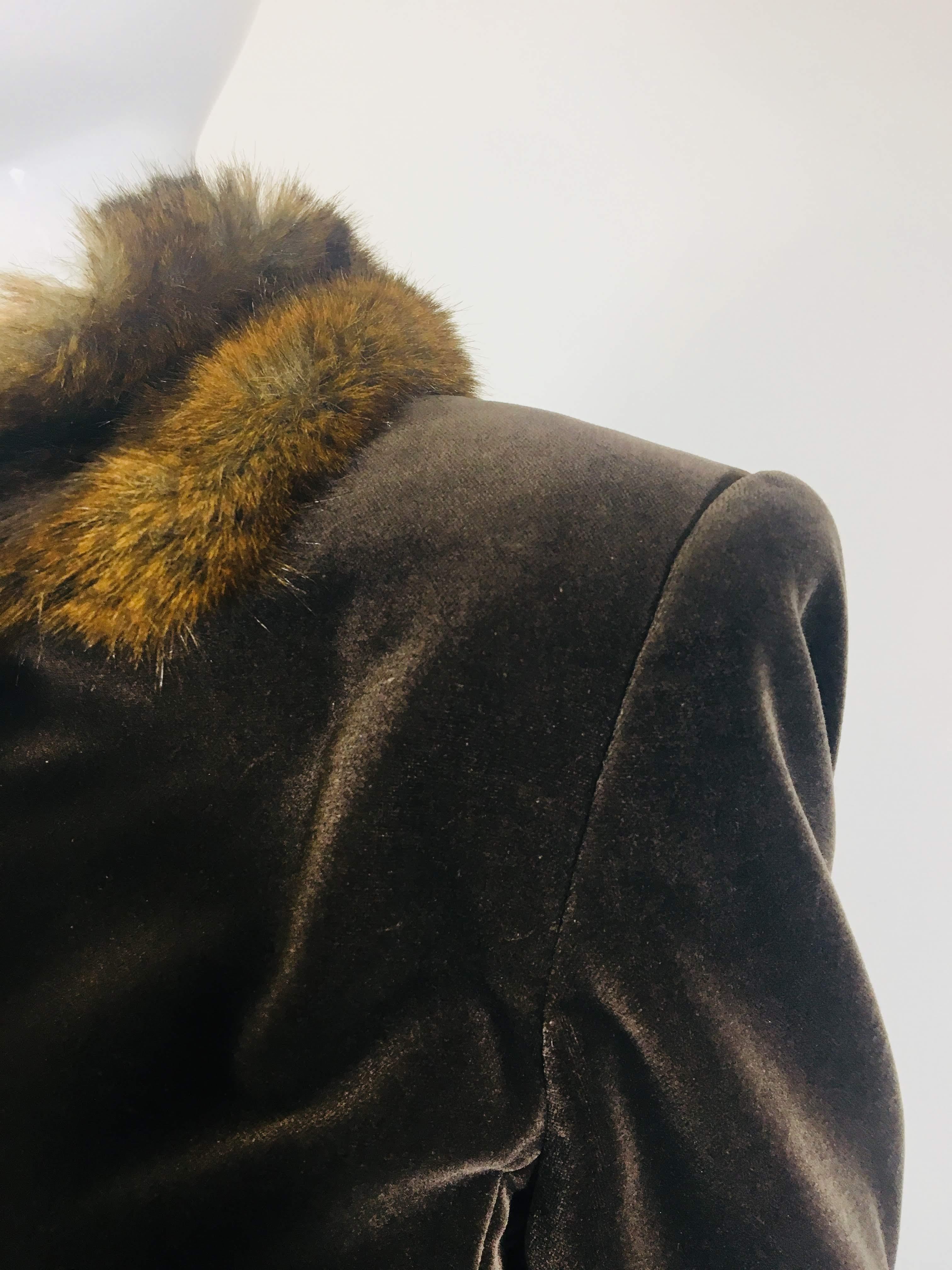 Carolina Herrera Pant Suit with Fur Trim 1