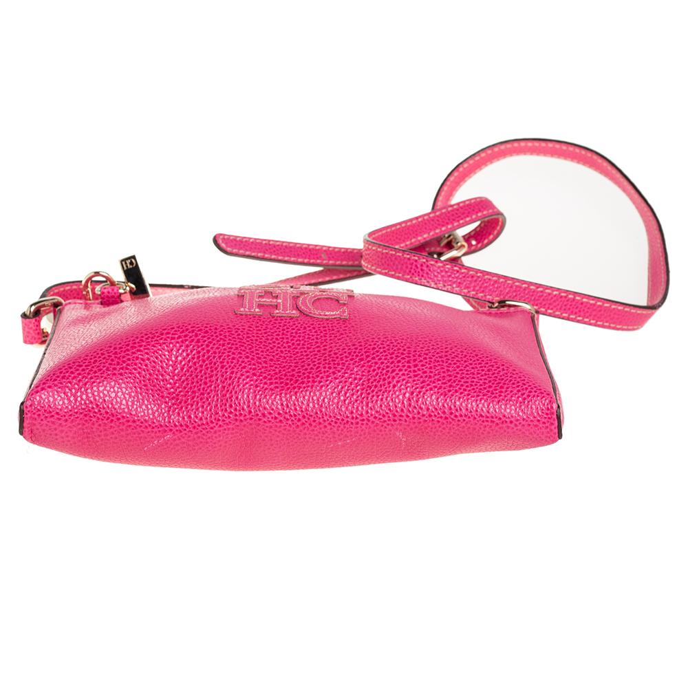Carolina Herrera Pink Leather Key Charm Crossbody Bag 1