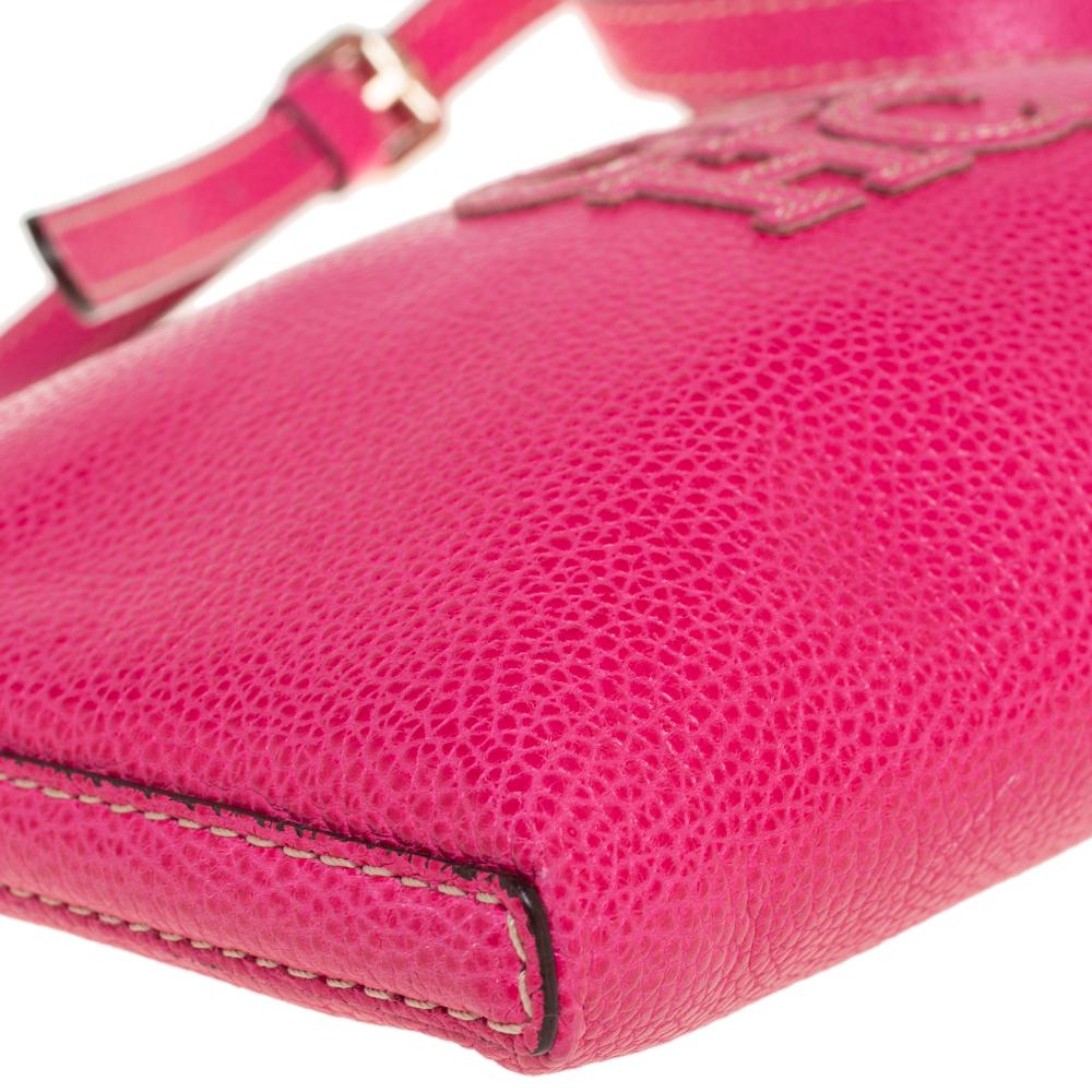 Carolina Herrera Pink Leather Key Charm Crossbody Bag 2
