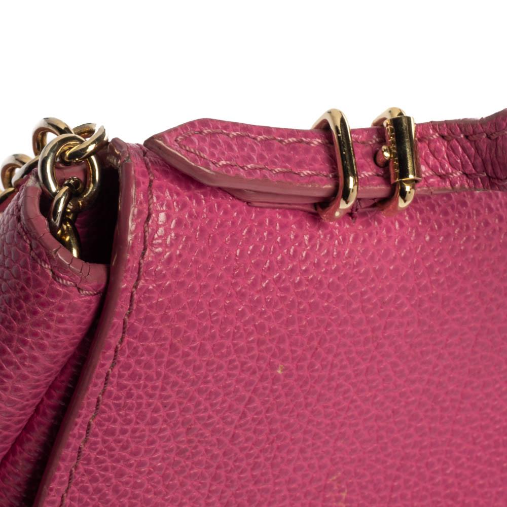Carolina Herrera Pink Leather Mini Minuetto Top Handle Bag 4