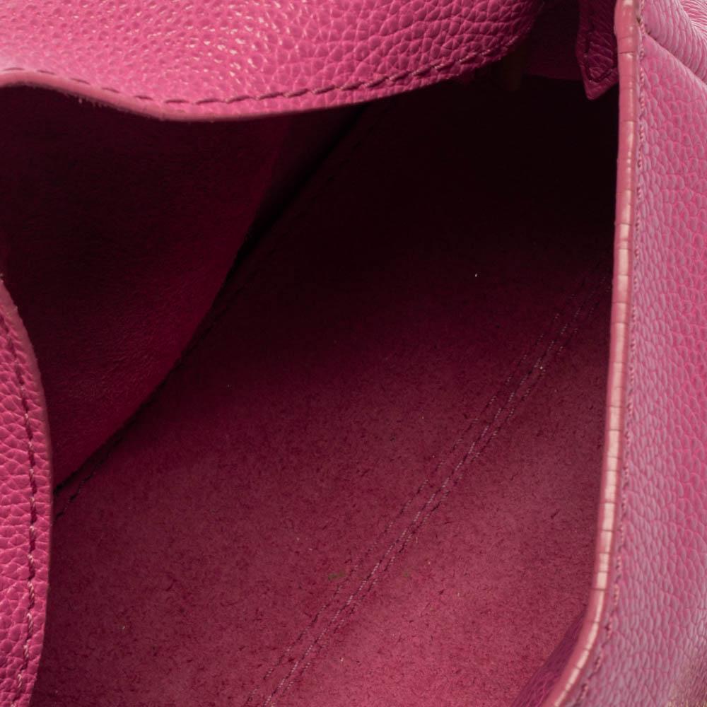 Carolina Herrera Pink Leather Mini Minuetto Top Handle Bag 6