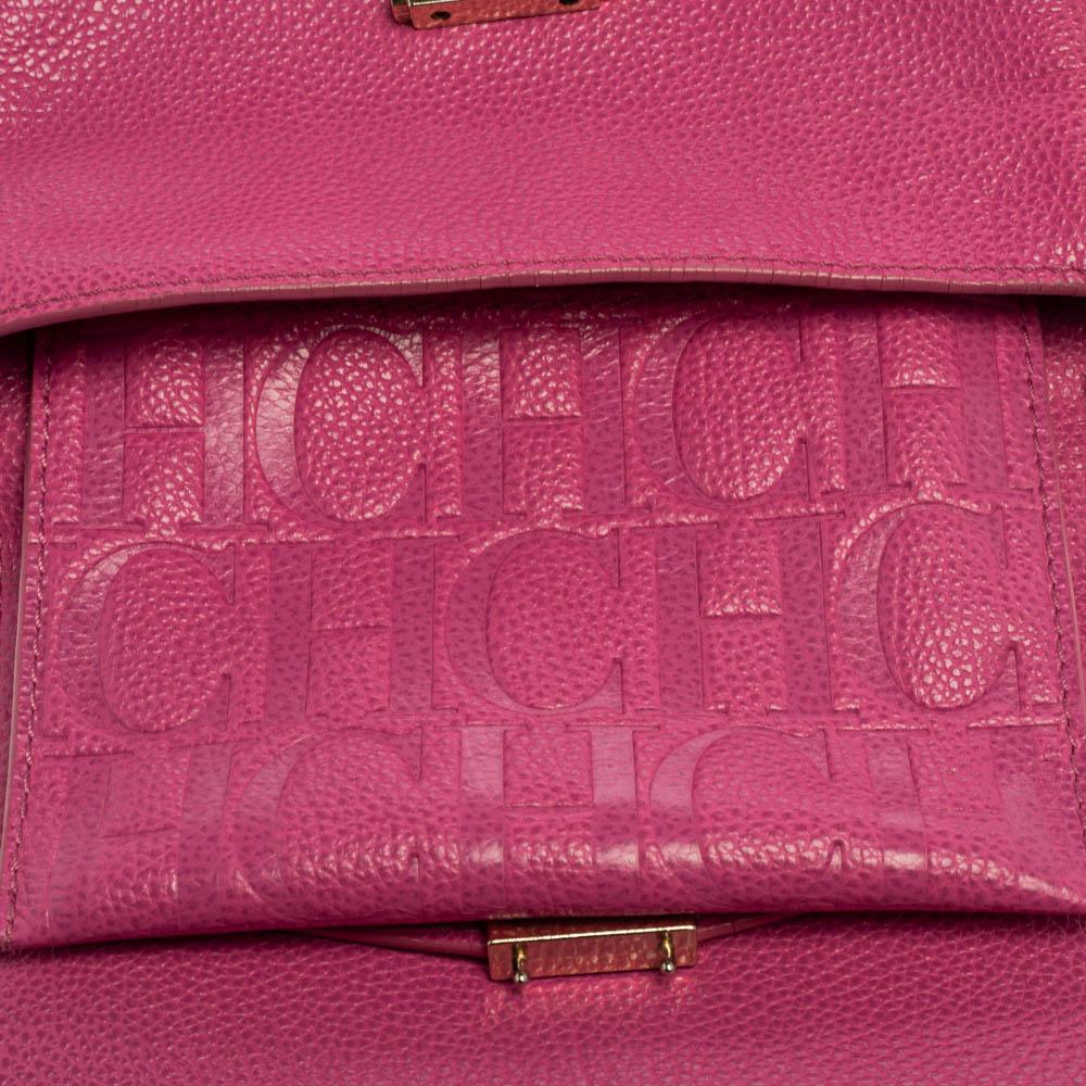 Carolina Herrera Pink Leather Mini Minuetto Top Handle Bag 7