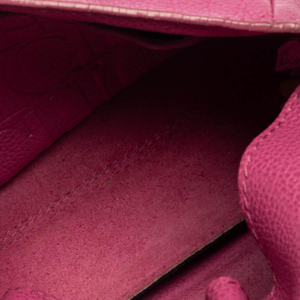 Carolina Herrera Pink Leather Mini Minuetto Top Handle Bag 9