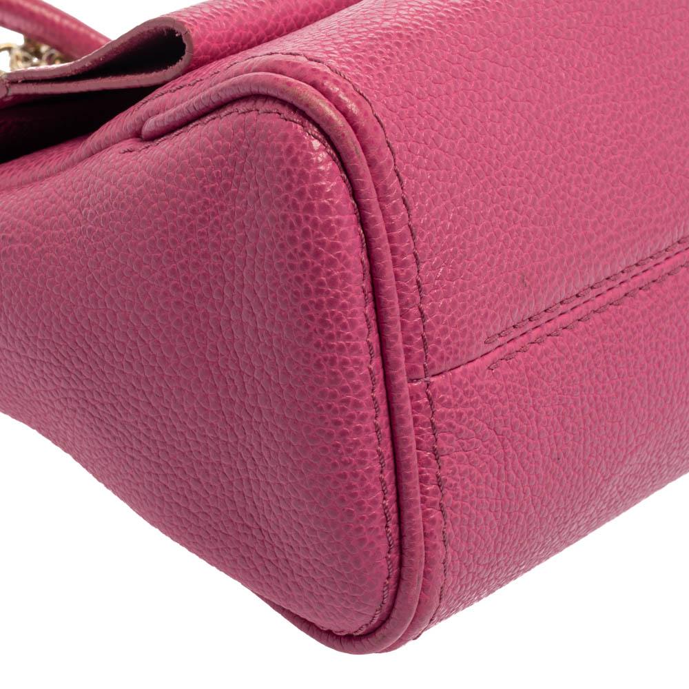 Carolina Herrera Pink Leather Mini Minuetto Top Handle Bag 10