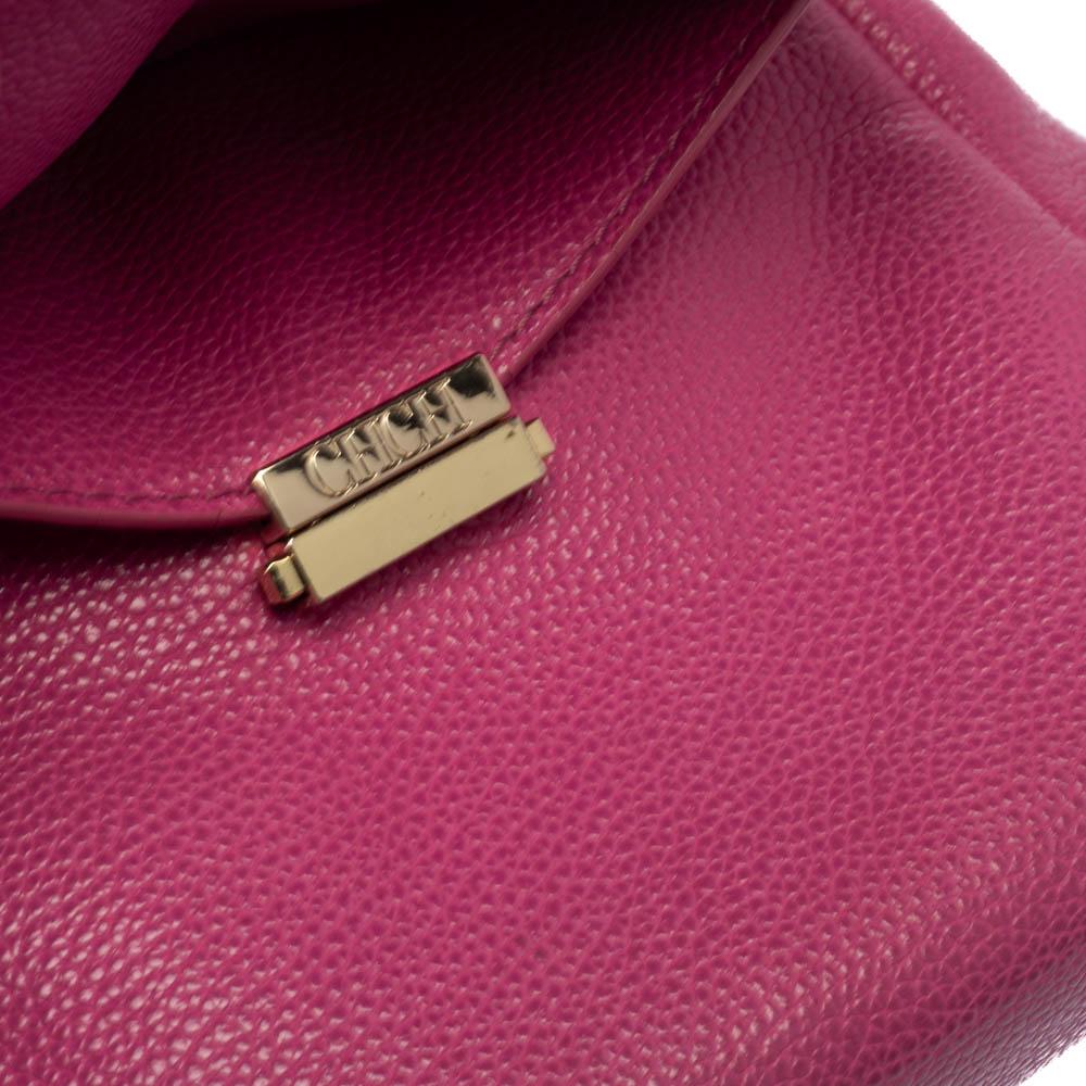 Carolina Herrera Pink Leather Mini Minuetto Top Handle Bag 1