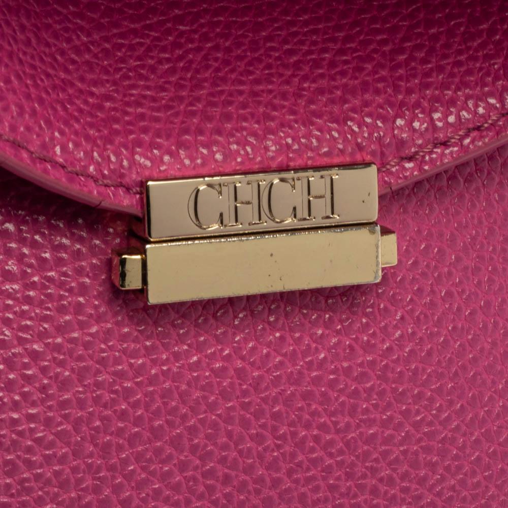 Carolina Herrera Pink Leather Mini Minuetto Top Handle Bag 2