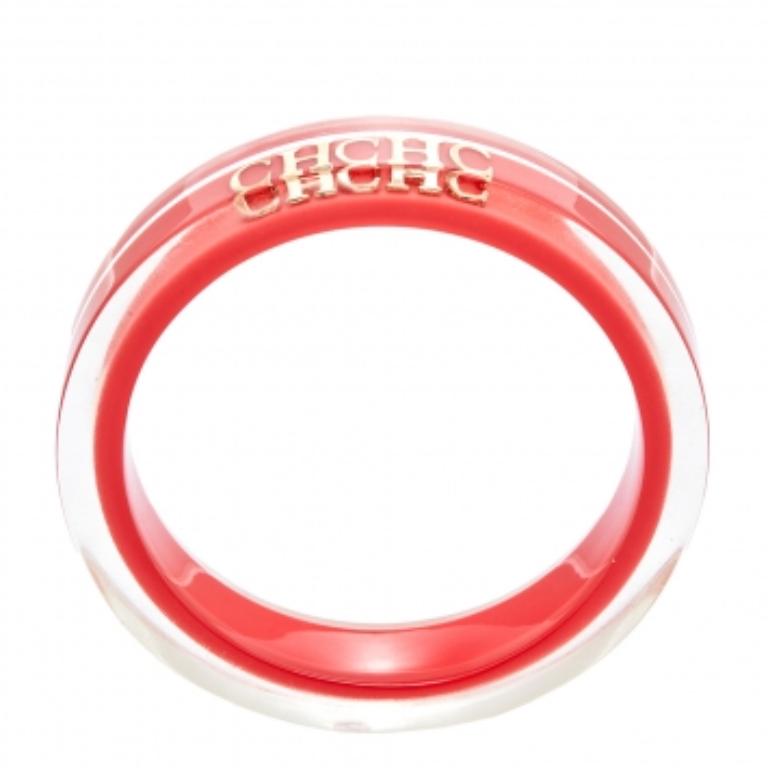 Women's Carolina Herrera Pink Resin Bangle Bracelet For Sale