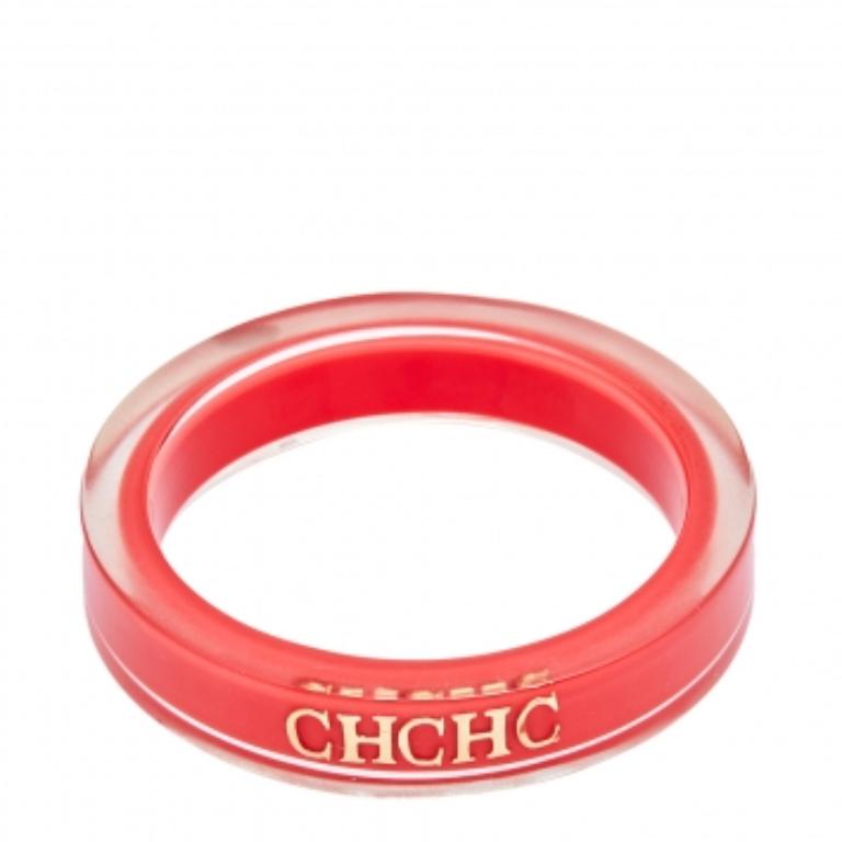 Carolina Herrera Pink Resin Bangle Bracelet For Sale 3