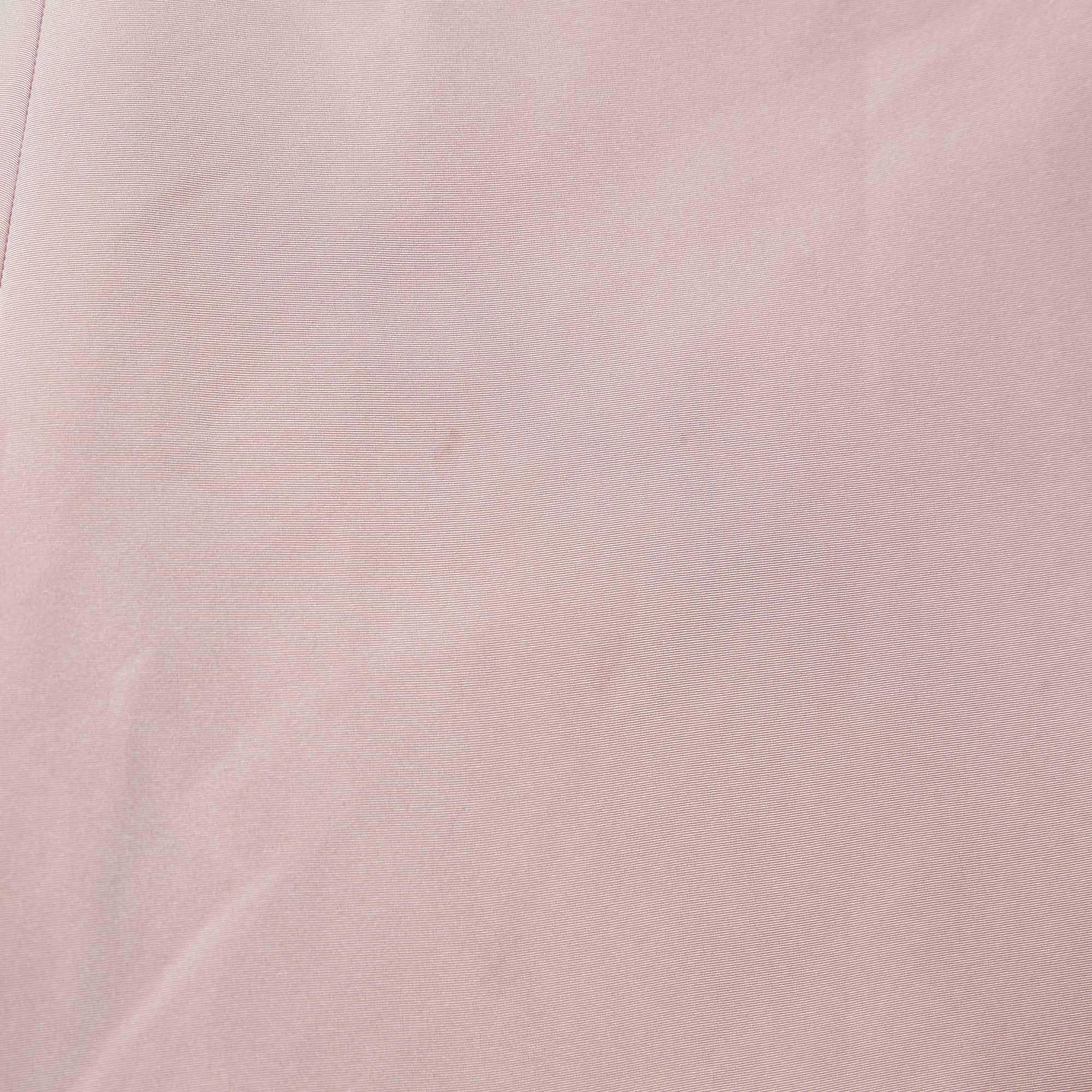 Women's Carolina Herrera Pink Silk Draped Back Mermaid Gown L
