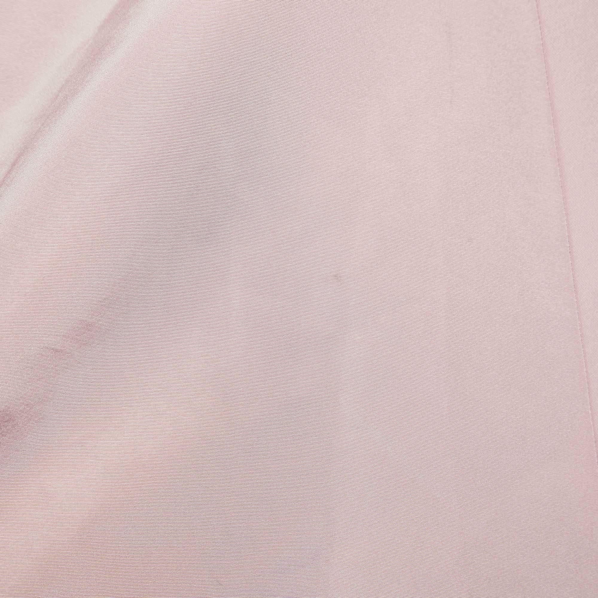 Carolina Herrera Pink Silk Draped Back Mermaid Gown L 4