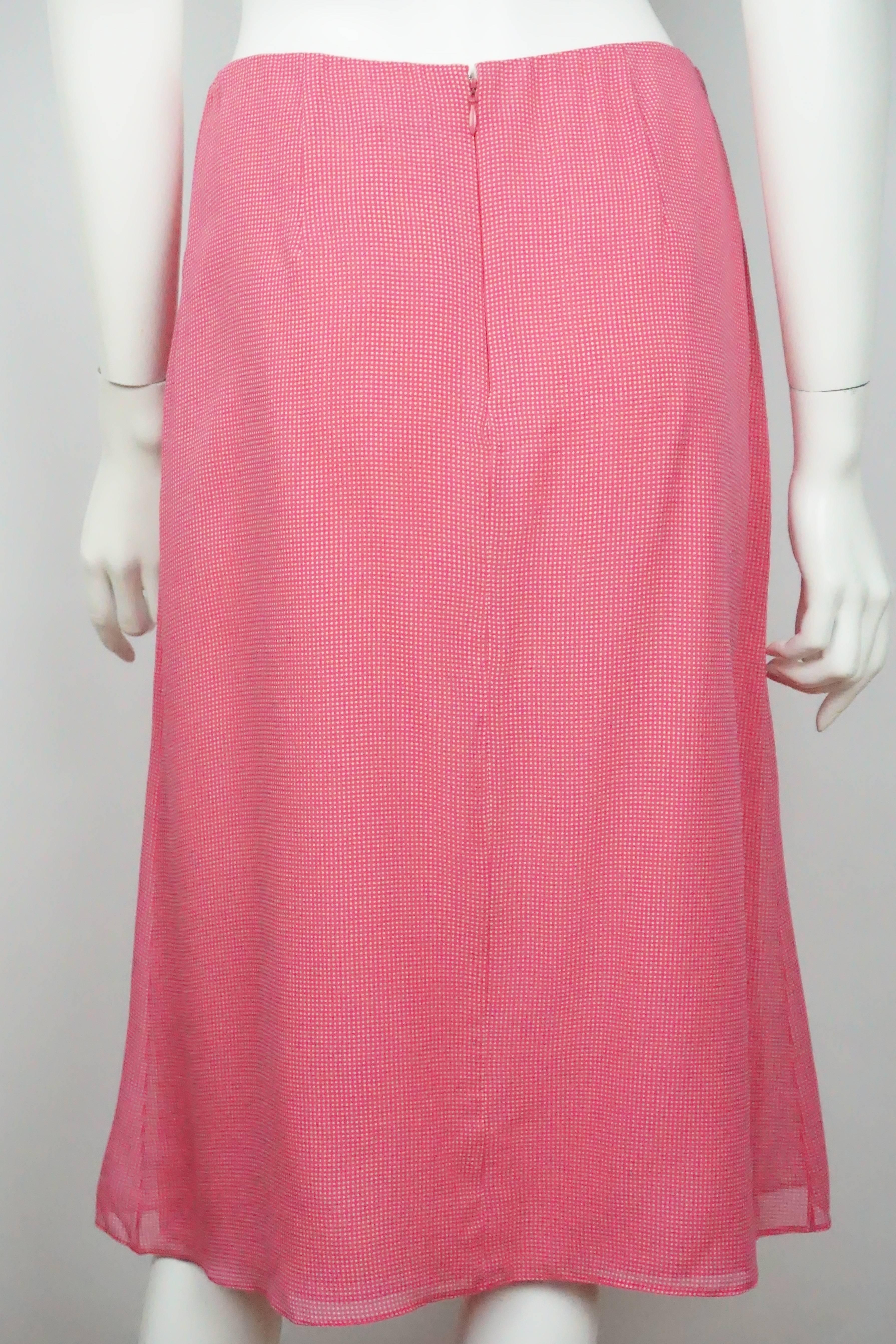 carolina herrera pink skirt