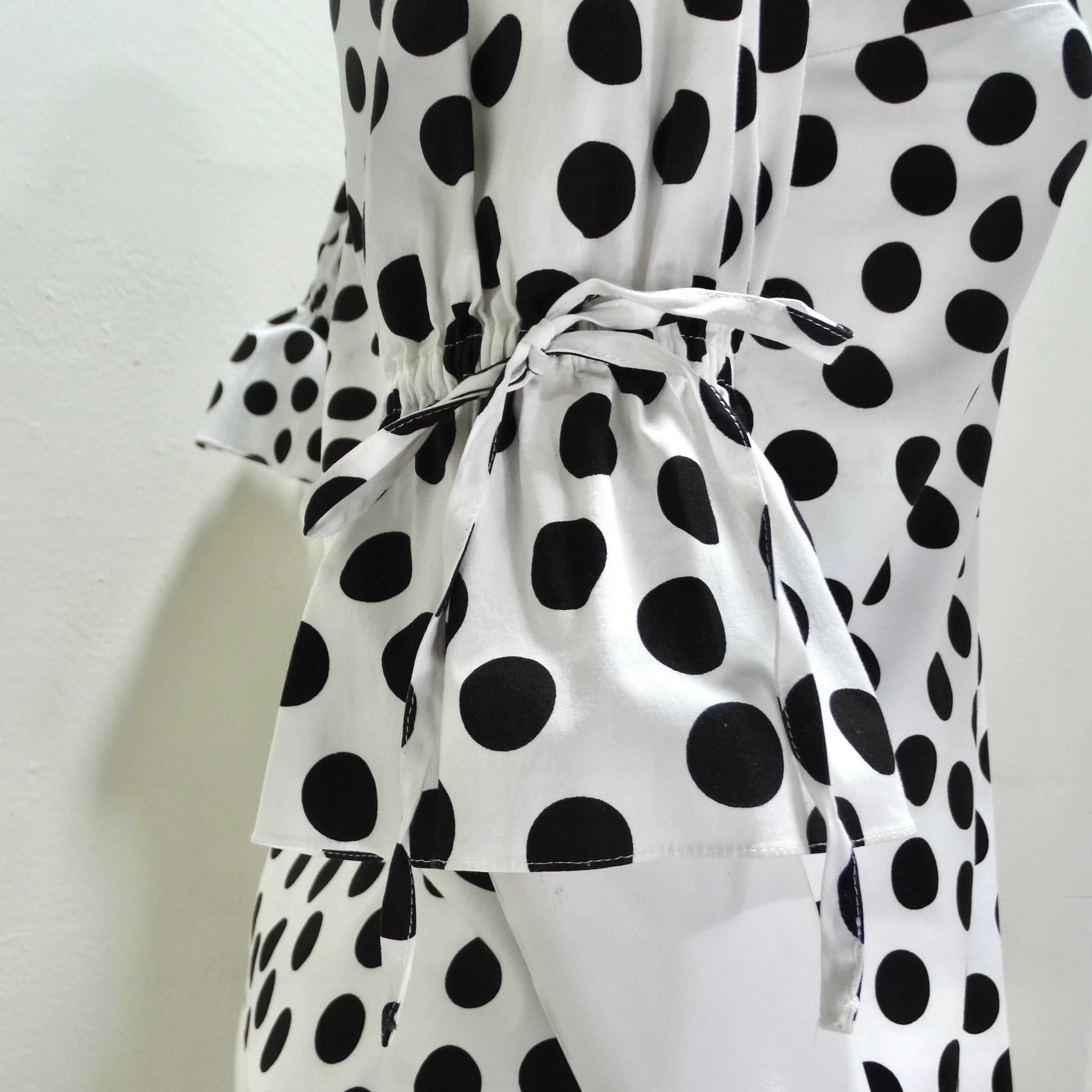 Carolina Herrera Polka Dot Blouse For Sale 1