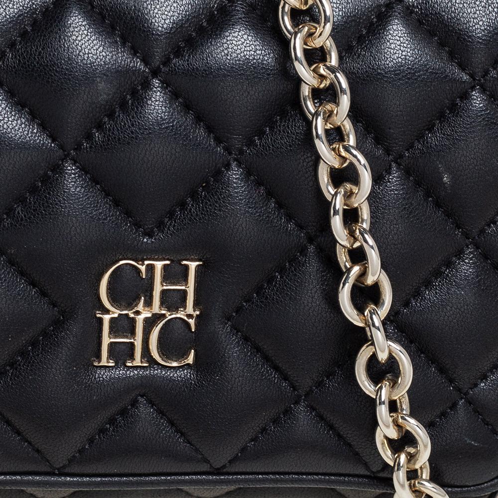 Women's Carolina Herrera Quilted Leather Chain Crossbody Bag