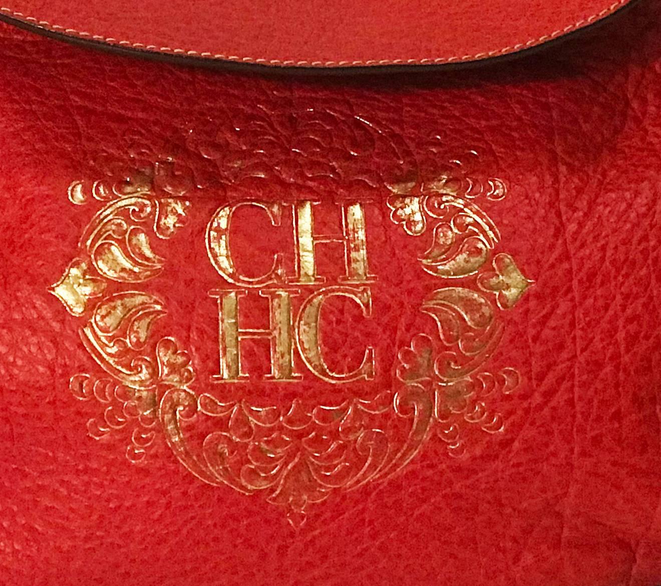 Women's Carolina Herrera red hobo bag For Sale