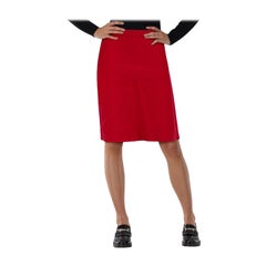 Carolina Herrera - Jupe crayon rouge longueur genou - Taille S
