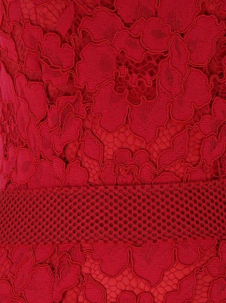 CAROLINA HERRERA RED LACE LONG Dress EU 38 at 1stDibs | carolina herrera  red lace dress, carolina herrera red dress, carolina herrera lace dress