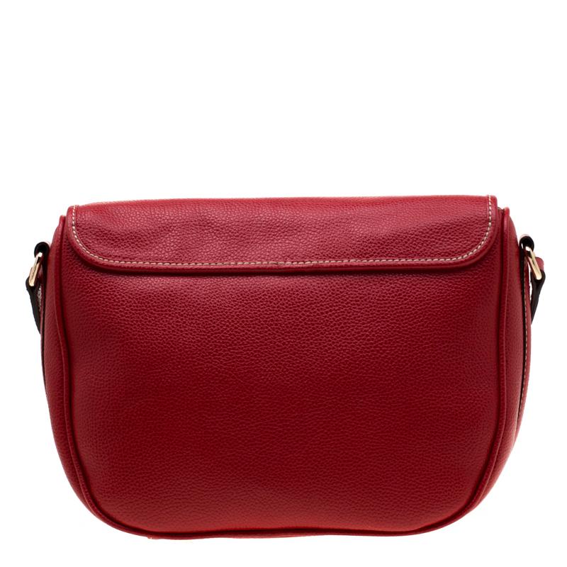 Carolina Herrera Red Leather Flap Crossbody Bag For Sale at 1stDibs ...