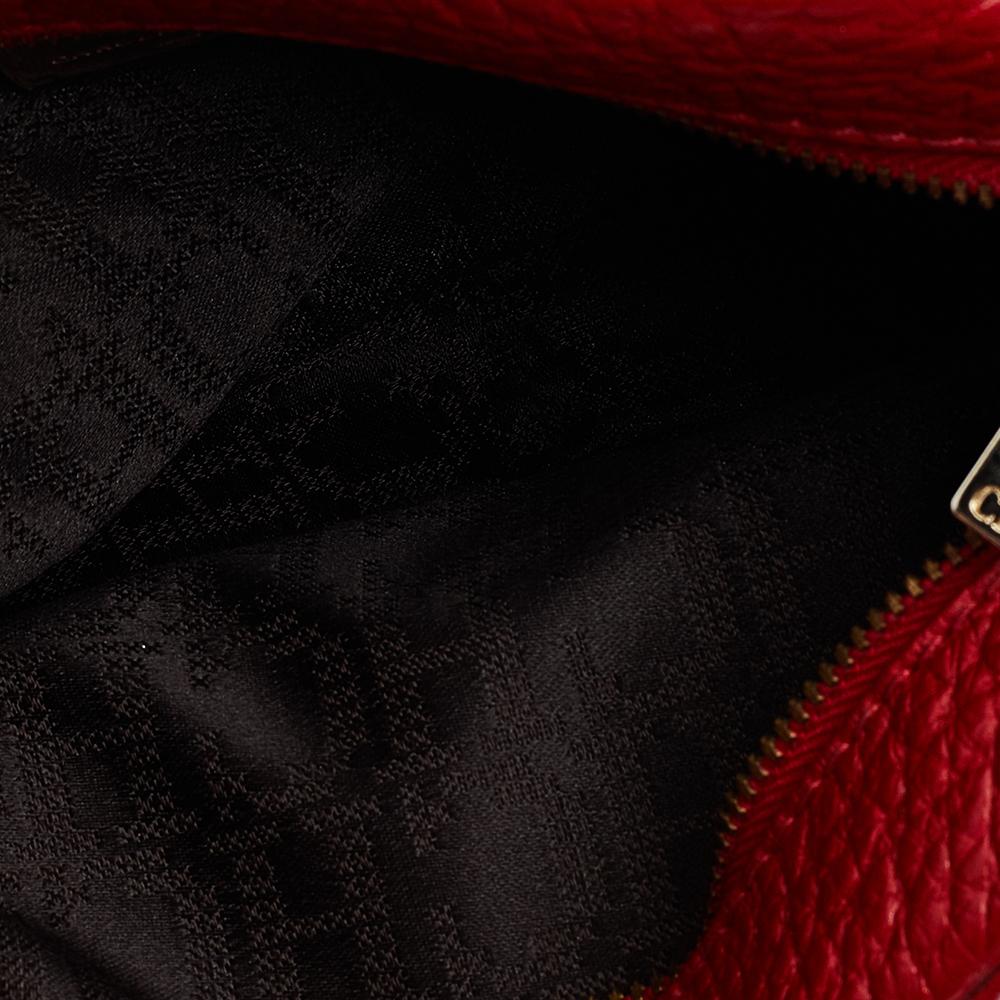 Carolina Herrera Red Leather Tassel Crossbody Bag 1