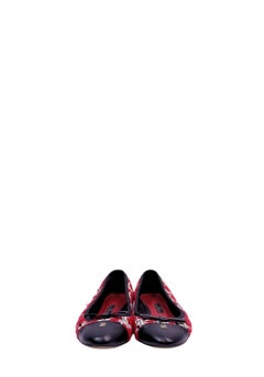 Carolina Herrera Ballerinas aus rotem Tweed – EU 37