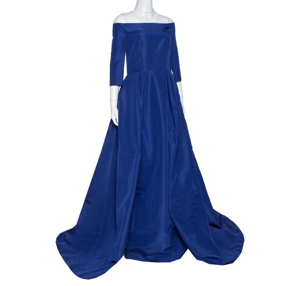 royal blue silk gown