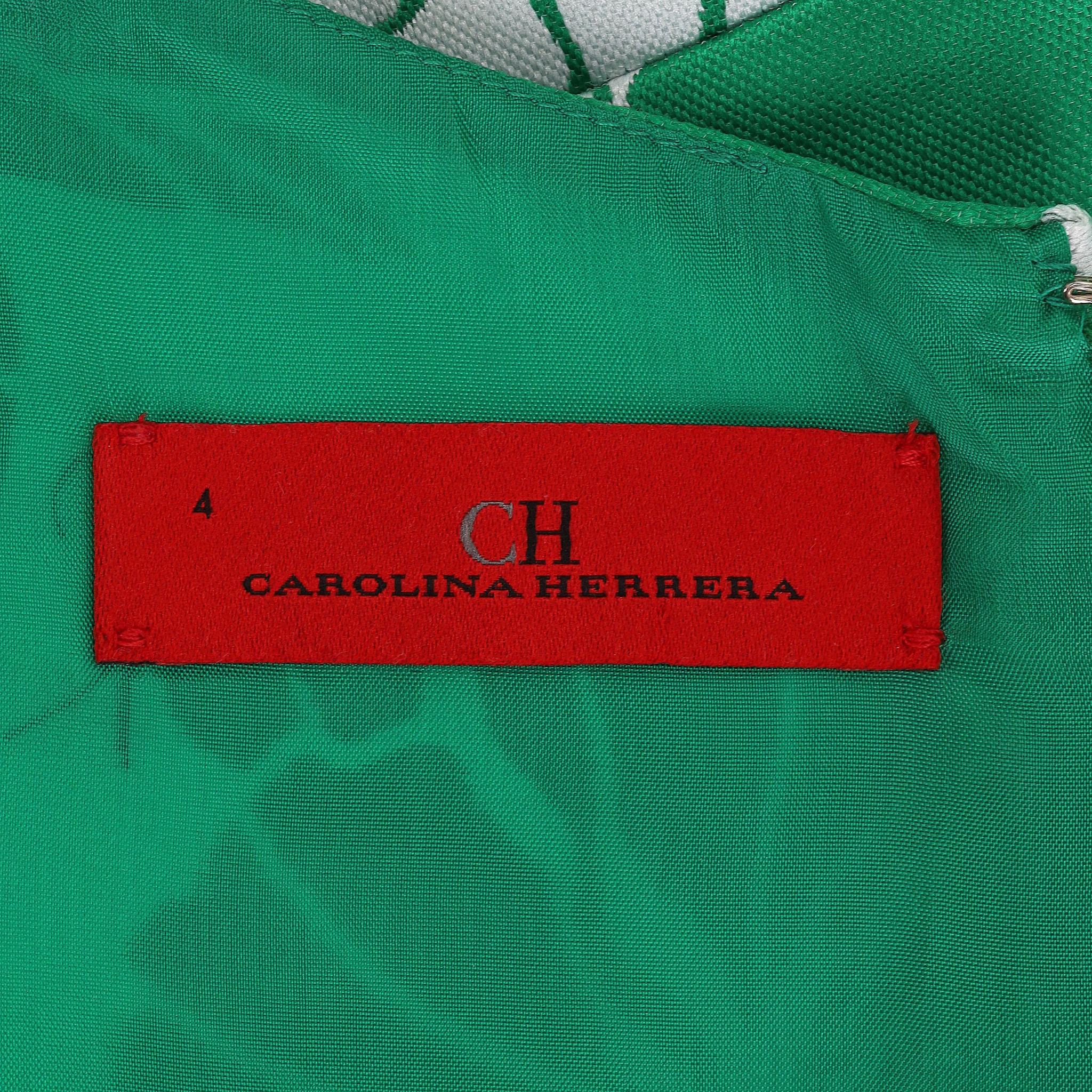 Carolina Herrera Satin Floral Dress 1