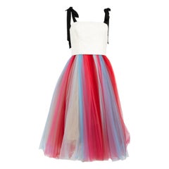 Carolina Herrera, vestito midi senza maniche in seta, taglia M.