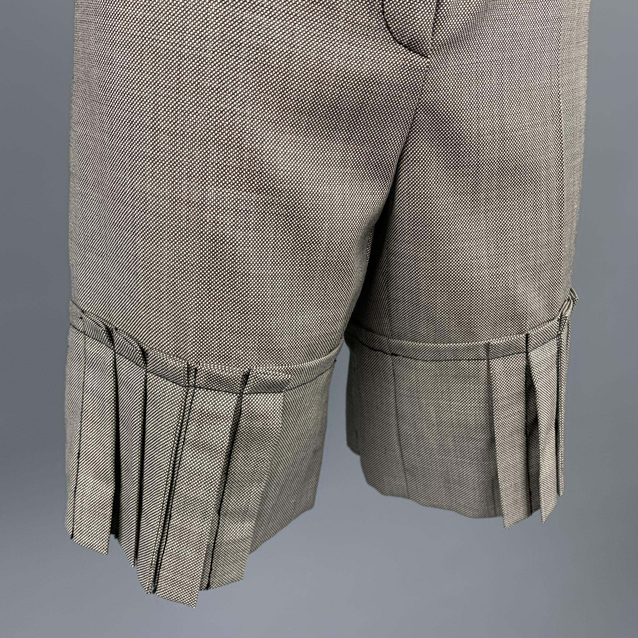 brown tweed shorts