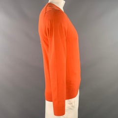 CAROLINA HERRERA Taille M Pull à col V en coton orange