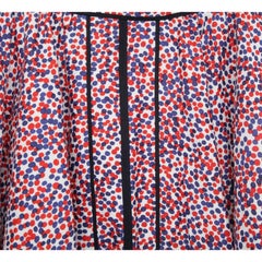 CAROLINA HERRERA Skirt Umbrella Polka Dot Full Maxi Cotton Blend Dress Sz 8