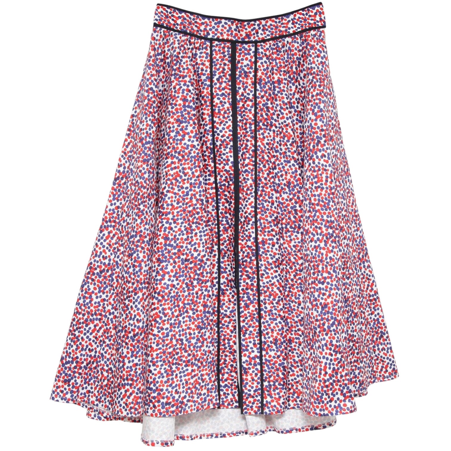 CAROLINA HERRERA Skirt Umbrella Polka Dot Full Maxi Cotton Blend Dress Sz 8 For Sale