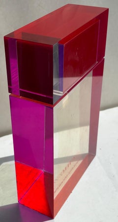 Carolina Herrera solid lucite sculpture/display/advertisement bottle Vasa style