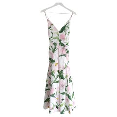 Abito senza spalline con bustier a stampa floreale di Carolina Herrera