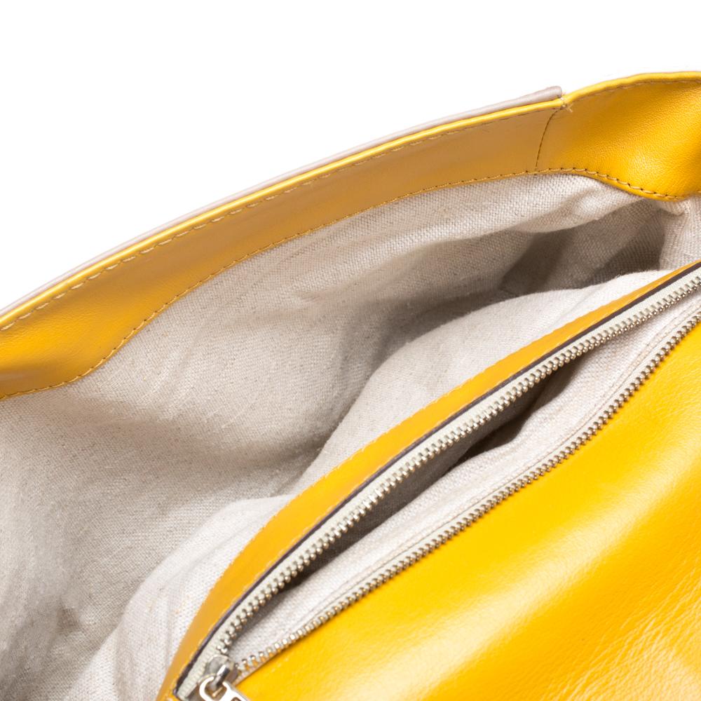 Carolina Herrera Tri Color Leather Flap Shoulder Bag 1