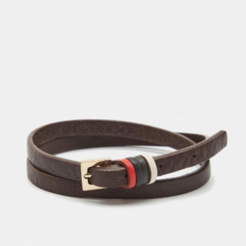 Carolina Herrera - Bracelet en cuir doré pour la fête nationale des Émirats arabes unis
