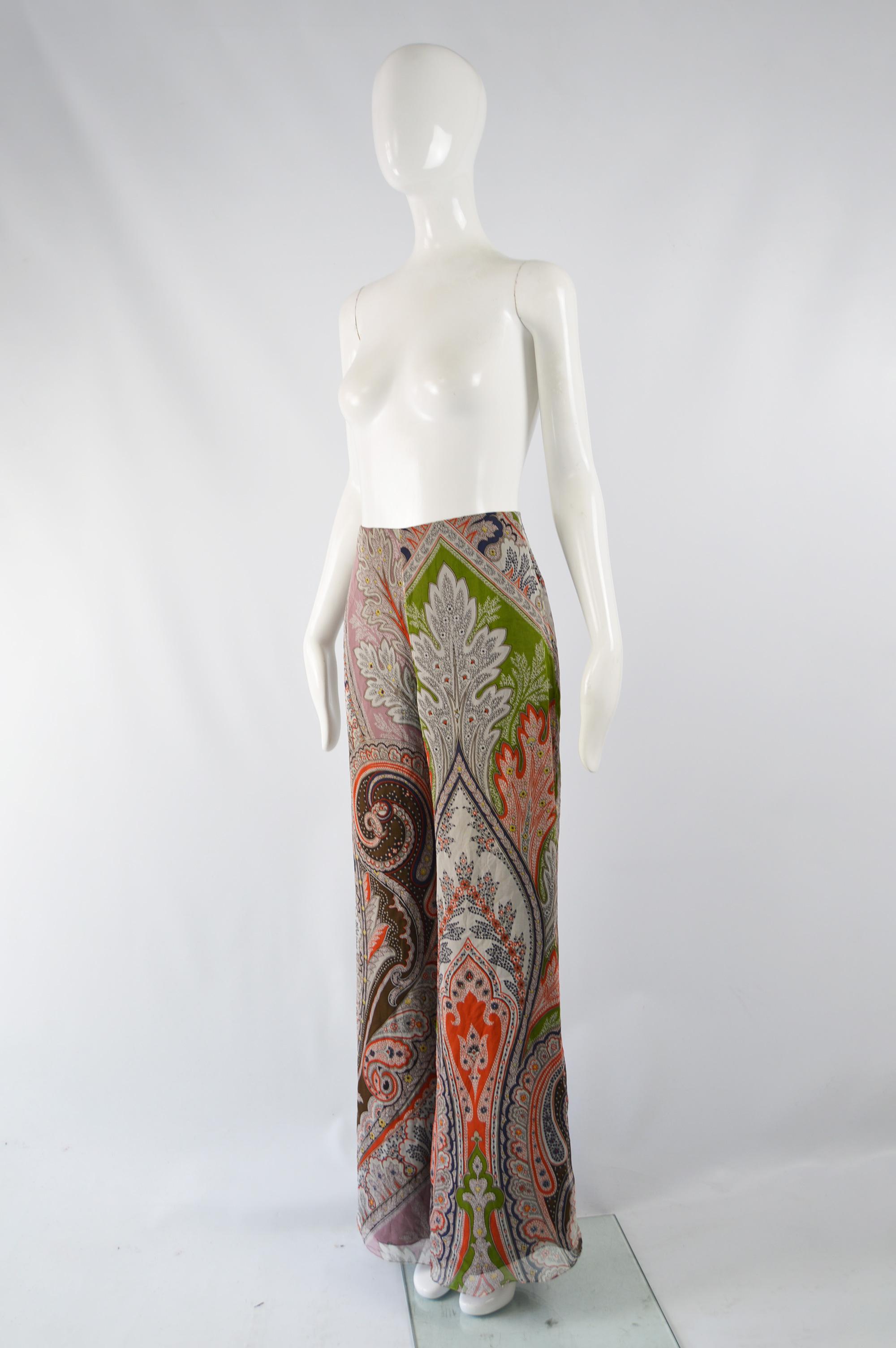 paisley palazzo trousers