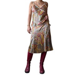 Set due pezzi in seta vintage di Carolina Herrera - canotta e gonna - anni 2000