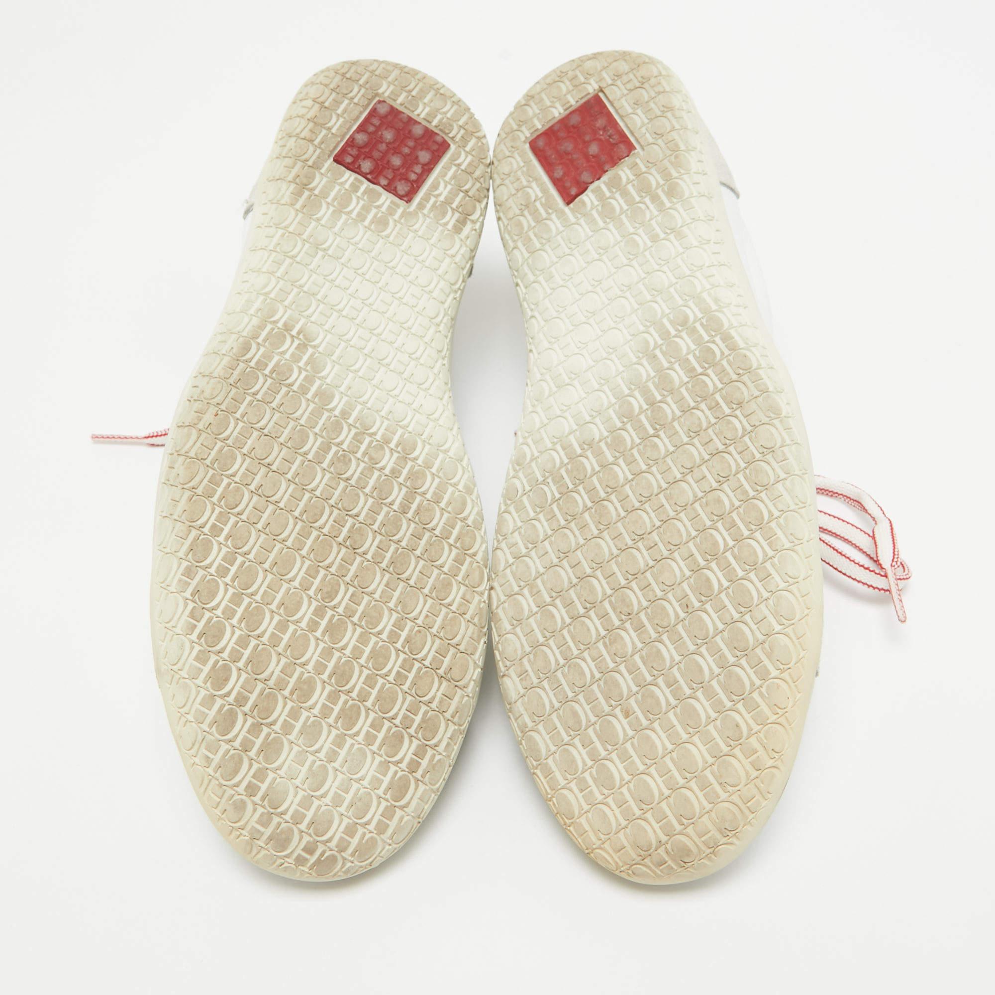 Carolina Herrera, scarpe da ginnastica allacciate in pelle bianca taglia 42 1