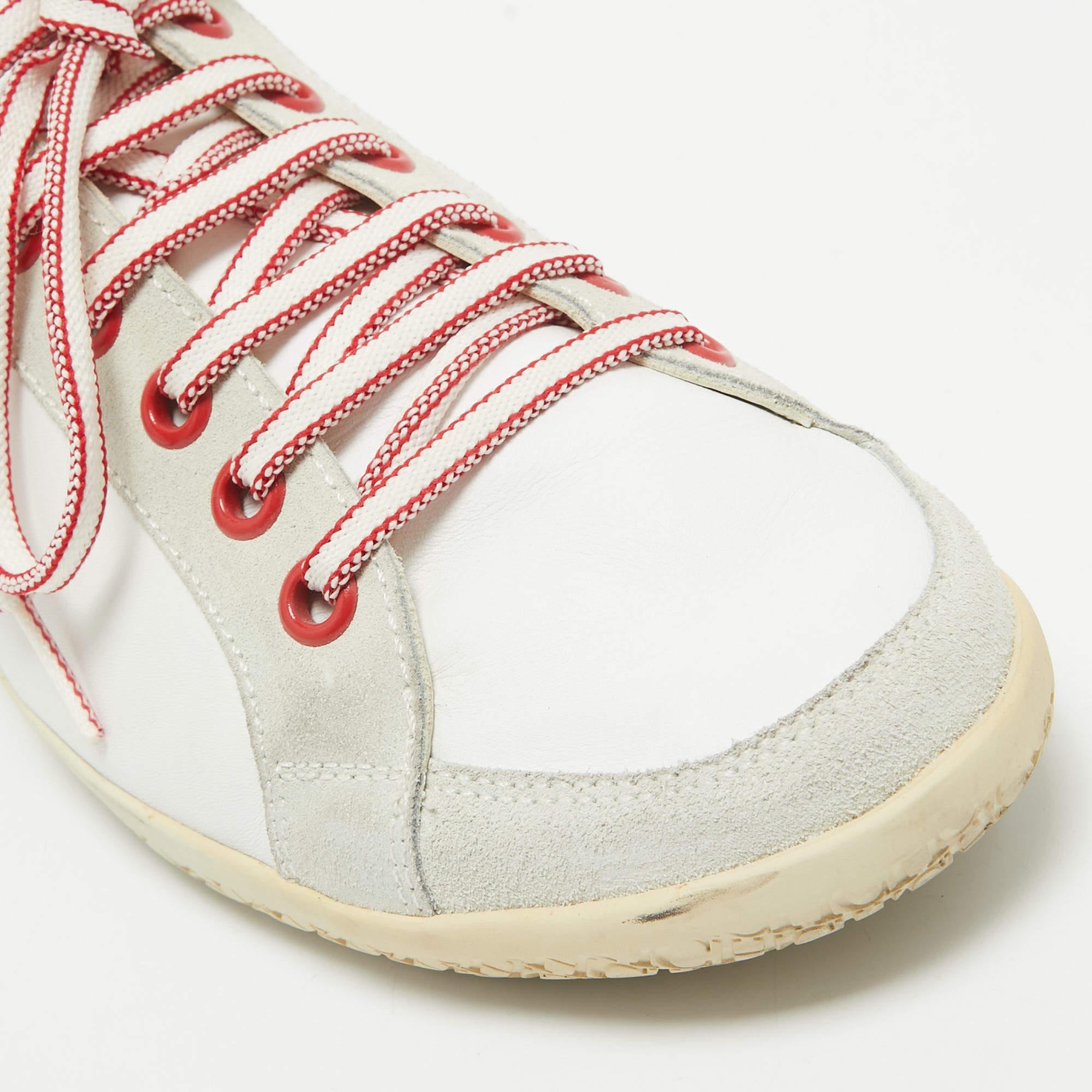 Carolina Herrera, scarpe da ginnastica allacciate in pelle bianca taglia 42 2