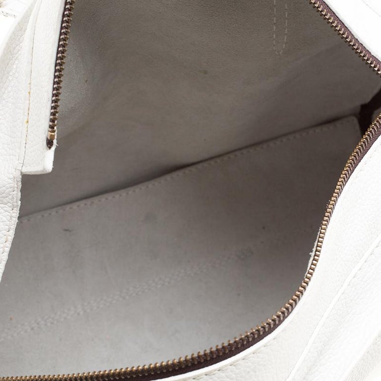 Carolina Herrera White Leather Shopper Tote For Sale at 1stDibs