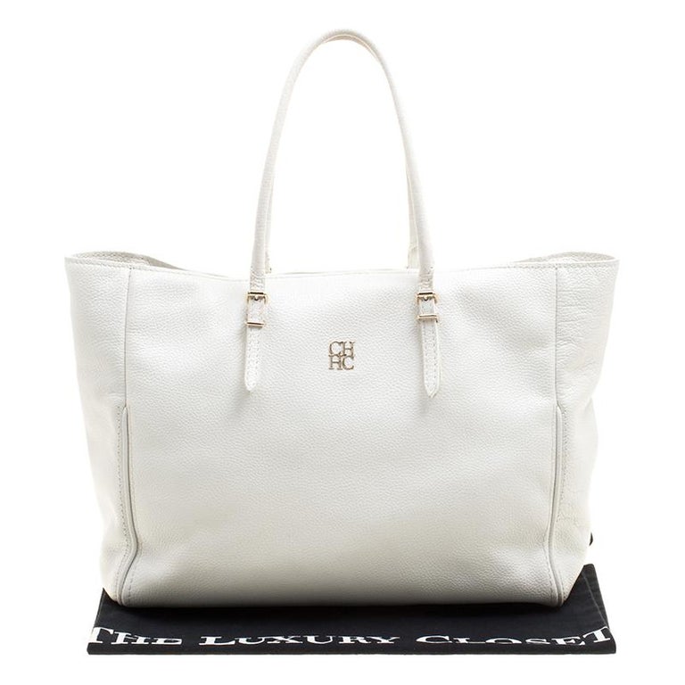 white shopper handbags